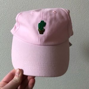 Forever 21 Pink Hat with Cactus Patch